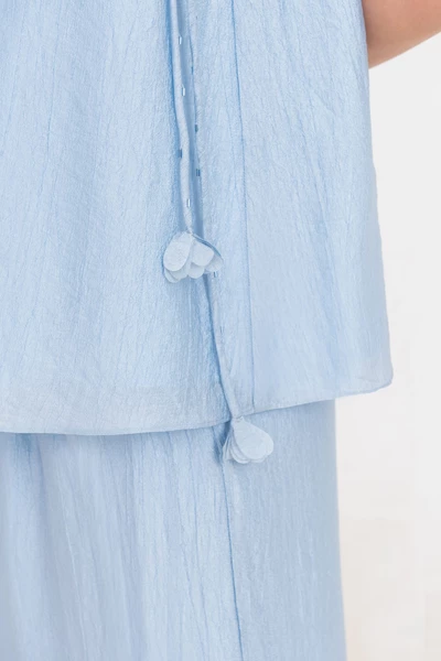 Áo kiểu buộc dây Blue Horizon