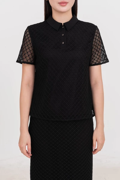 Áo cánh Polo phối ren