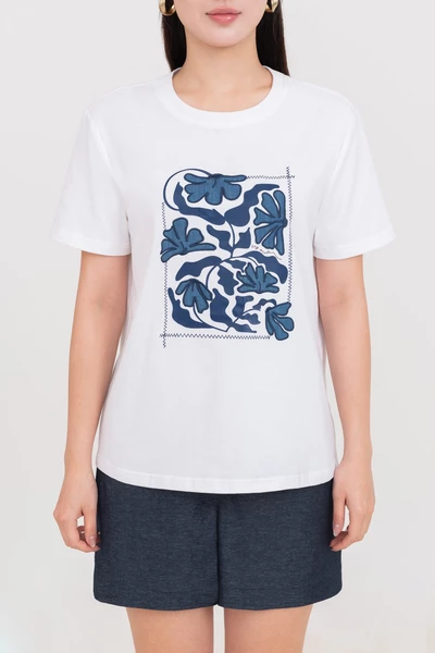 Áo thun in họa tiết Floral