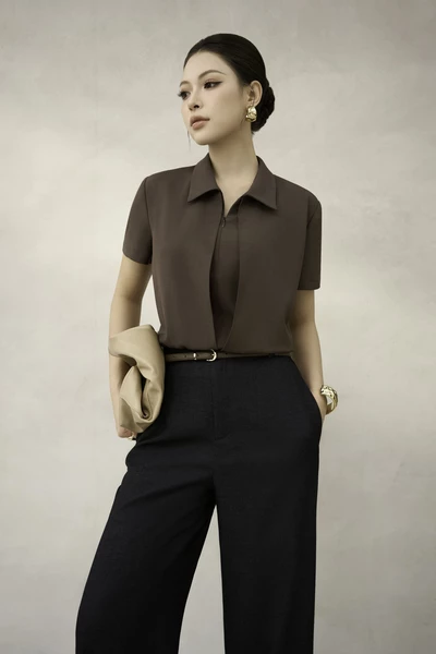 Áo sơ mi bo gấu Horizon