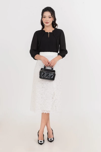 Áo sơ mi Chiffon sheer