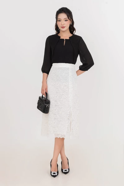 Áo sơ mi Chiffon sheer