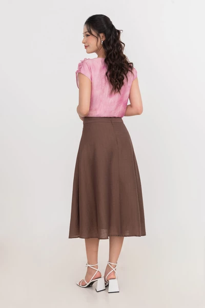 Chân váy lụa Summer Brown