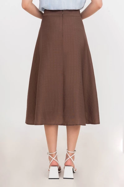 Chân váy lụa Summer Brown