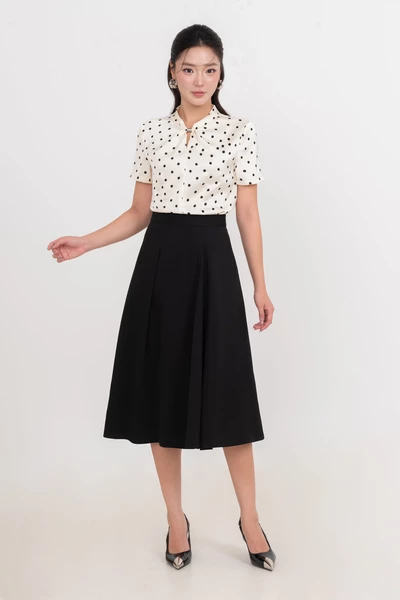 Polka Dot Blouse - Áo sơ mi lụa
