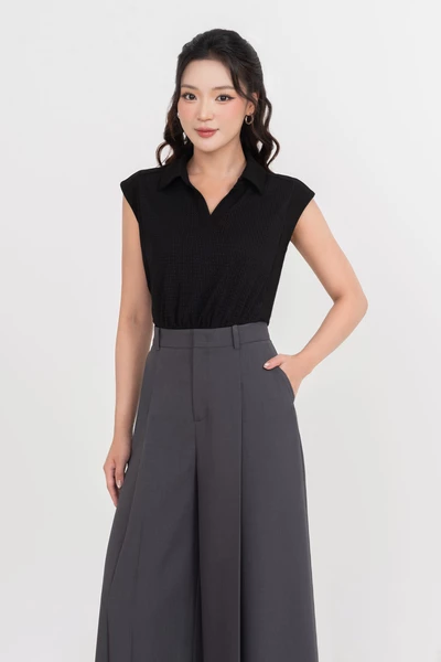 Áo thun cổ đức Noir Ease