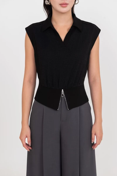 Áo thun cổ đức Noir Ease
