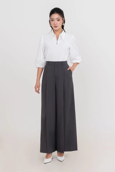 Áo sơ mi tay lỡ mix khóa