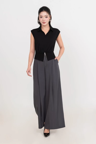 Áo thun cổ đức Noir Ease