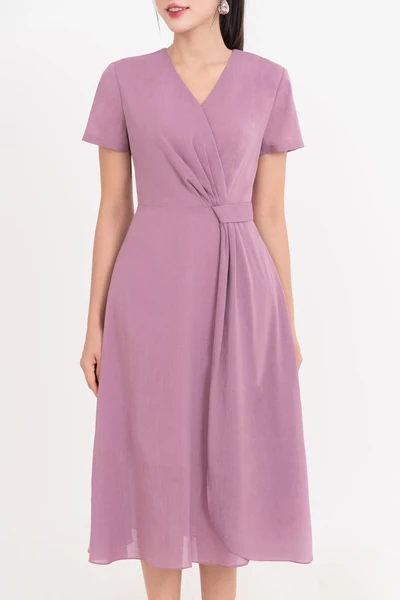 Đầm lụa Lavender Flow