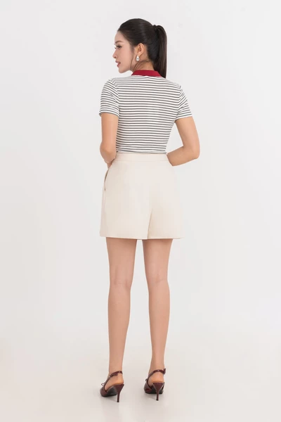 Áo Polo dệt kim Red Stripe