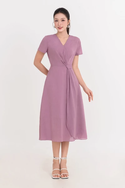 Đầm lụa Lavender Flow