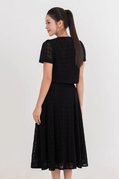 Áo sơ mi ren Croptop Ladychic