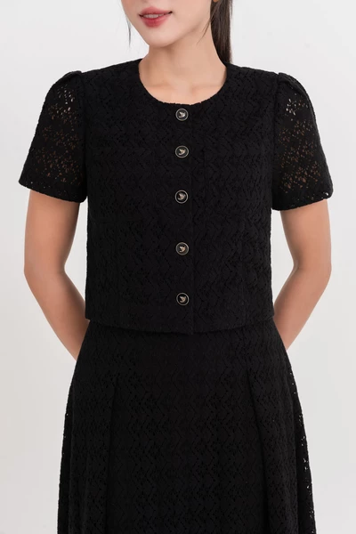 Áo sơ mi ren Croptop Ladychic