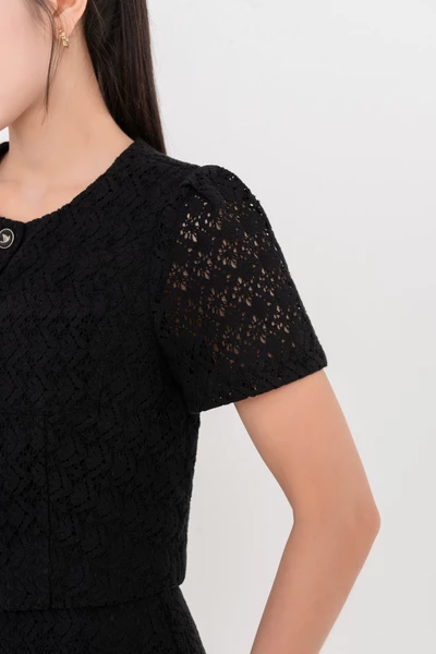 Áo sơ mi ren Croptop Ladychic