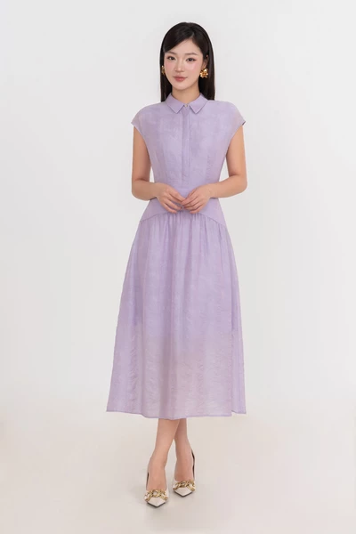 Đầm lụa Violet Elegance