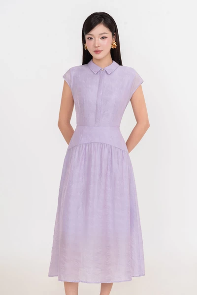 Đầm lụa Violet Elegance