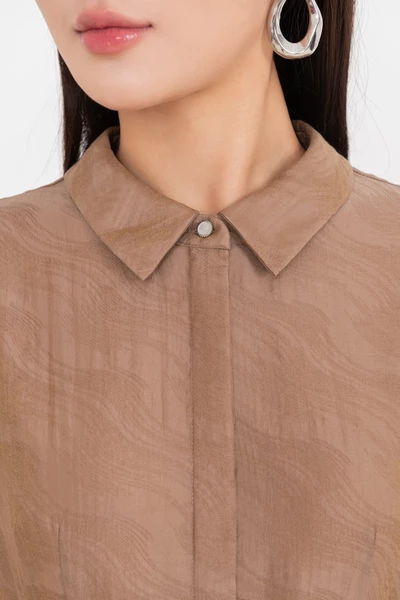 Đầm lụa Latte Elegance
