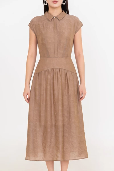 Đầm lụa Latte Elegance