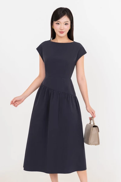 Đầm xòe tay hến Elysia