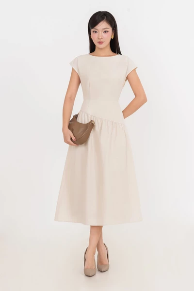 Đầm xòe tay hến Elysia