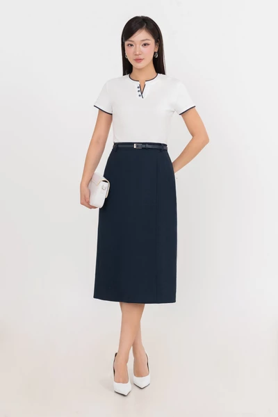Chân váy bút chì Navy Essence