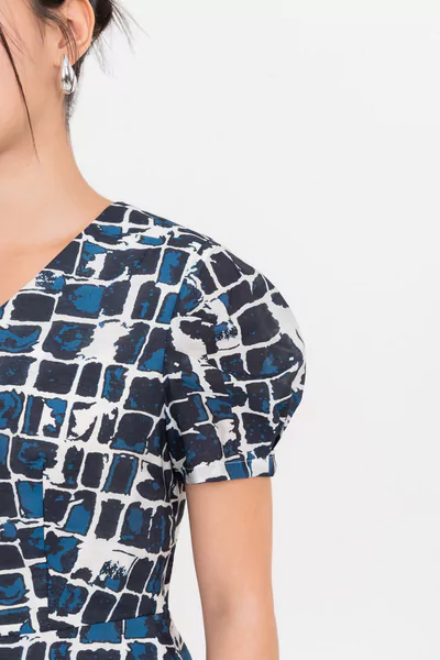 Áo công sở Navy Flora