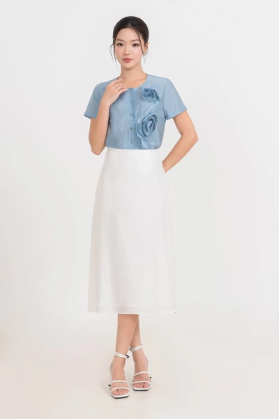 Áo sơ mi thanh hoa lụa
