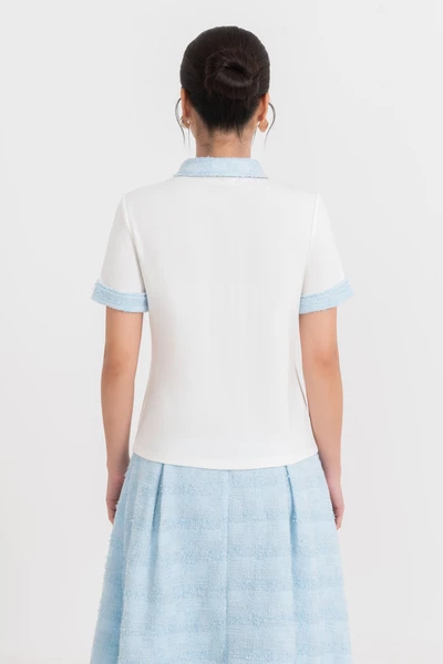 Áo Polo cổ mix cách điệu
