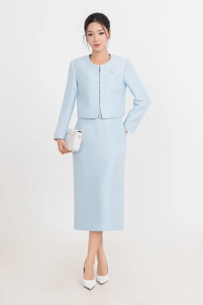 Chân váy bút chì Soft Tweed