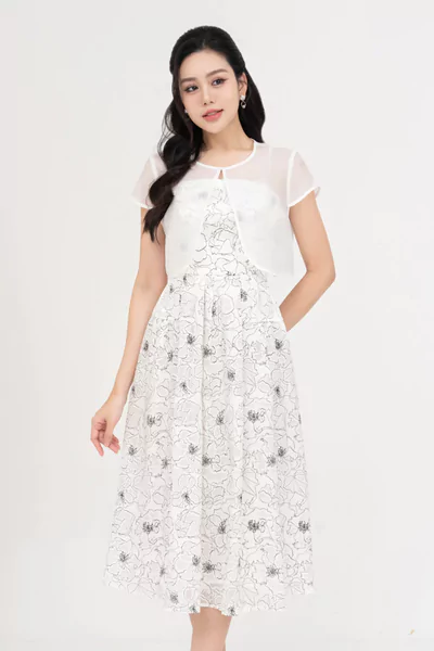 Đầm họa tiết Viscose