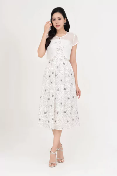 Đầm họa tiết Viscose