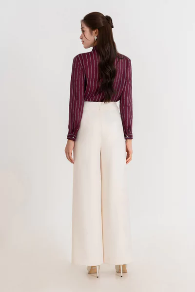 Áo sơ mi kẻ Burgundy