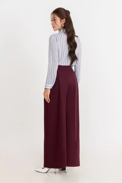 Áo sơ mi kẻ Burgundy