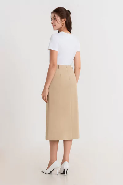 Chân váy Khaki chữ A