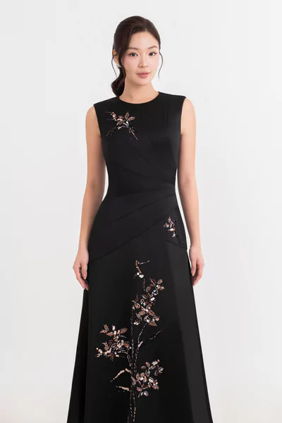 Đầm dạ hội Organza Sequin
