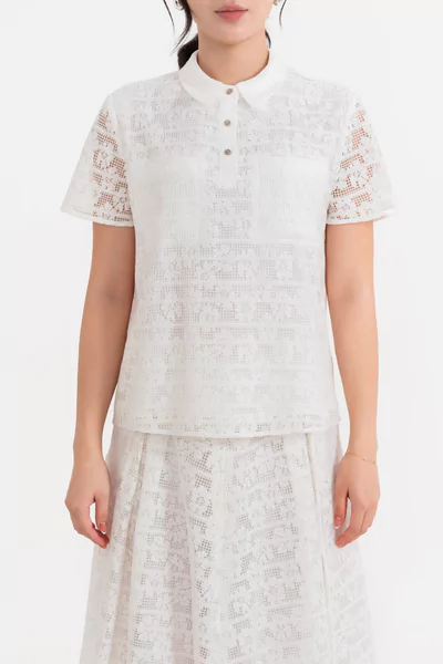 Áo ren kiểu cổ Polo