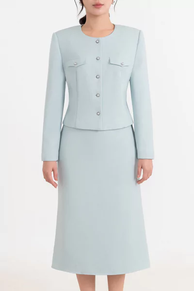 Áo khoác Tweed tay dài