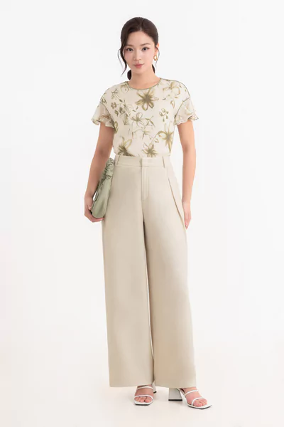 Áo công sở họa tiết Olive