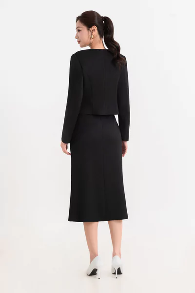 Áo khoác Tweed tay dài